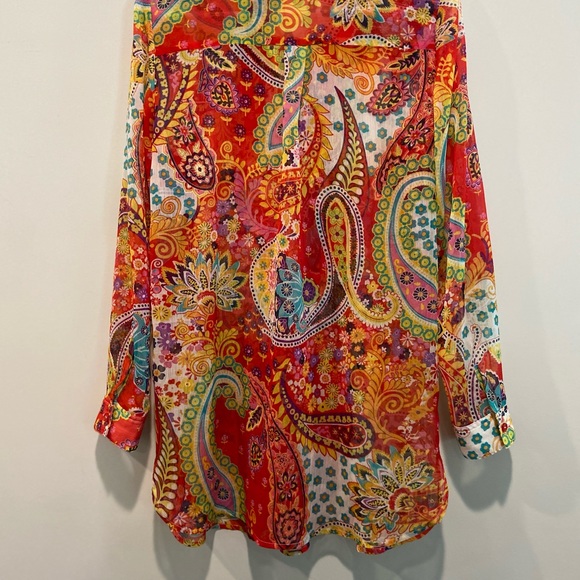 Soft Surroundings Colorful button front tunic. - Picture 15 of 15